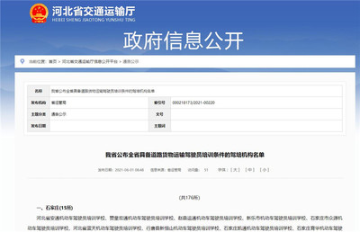 邯鄲哪些駕校可以培訓道路貨運駕駛員?28所全名單來啦!